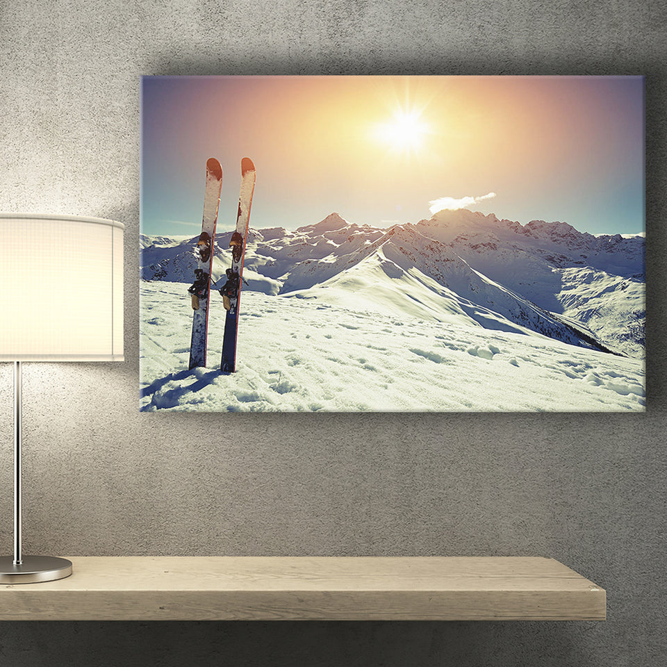 Ski Modern Canvas Prints Wall Art Decor - Paiting Canvas, Art Prints, Wall Decor, For Sale