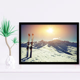 Ski Modern Framed Art Prints Wall Decor - Painting Prints, Framed Picture, Home Decor