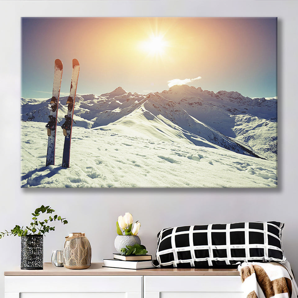 Ski Modern Canvas Prints Wall Art Decor - Paiting Canvas, Art Prints, Wall Decor, For Sale