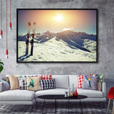 Ski Modern Framed Canvas Prints Wall Art Decor - Paiting Canvas, Art Prints, Floating Frame