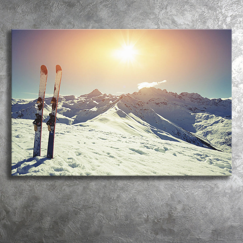 Ski Modern Canvas Prints Wall Art Decor - Paiting Canvas, Art Prints, Wall Decor, For Sale