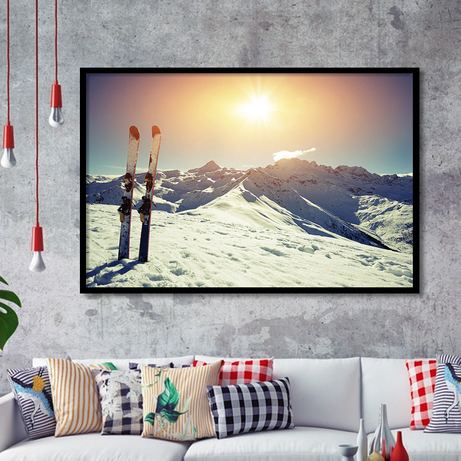 Ski Modern Framed Art Prints Wall Decor - Painting Prints, Framed Picture, Home Decor
