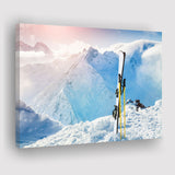 Ski and Landscape Mountains Canvas Prints Wall Art Decor - Paiting Canvas, Art Prints, Wall Decor, For Sale