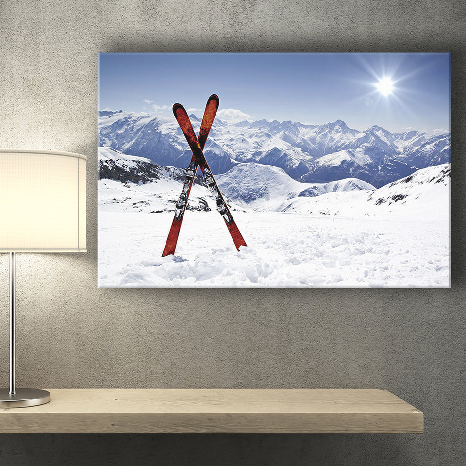 Skiing Painting Canvas Art Ski Canvas Prints Wall Art Decor - Paiting Canvas, Art Prints, Wall Decor, For Sale