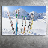 Skiing Sunny Nature Skiing Skiing in Mountains Canvas Prints Wall Art Decor - Paiting Canvas, Art Prints, Wall Decor, For Sale
