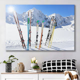 Skiing Sunny Nature Skiing Skiing in Mountains Canvas Prints Wall Art Decor - Paiting Canvas, Art Prints, Wall Decor, For Sale