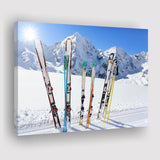 Skiing Sunny Nature Skiing Skiing in Mountains Canvas Prints Wall Art Decor - Paiting Canvas, Art Prints, Wall Decor, For Sale