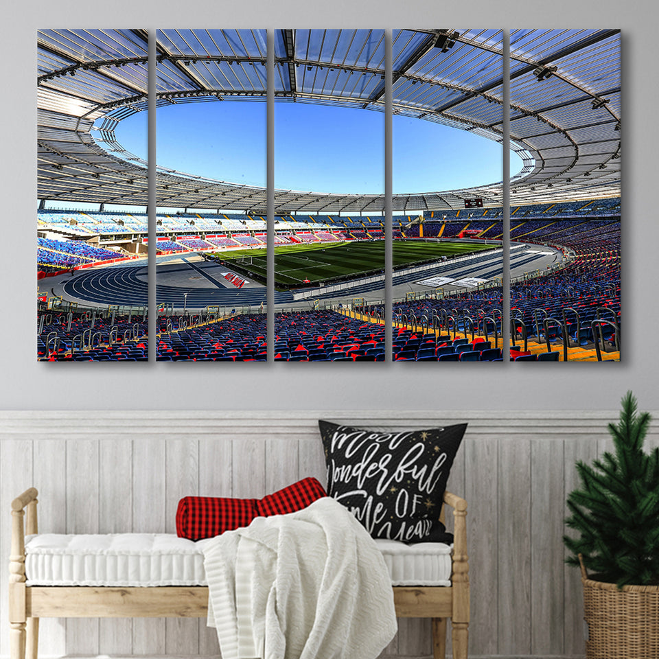 Slaski Stadium, Stadium Canvas, Sport Art, Gift for him, Multi Panels B, Canvas Prints Wall Art Decor
