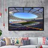 Slaski Stadium, Stadium Canvas, Sport Art, Gift for him, Framed Art Prints Wall Art Decor, Framed Picture