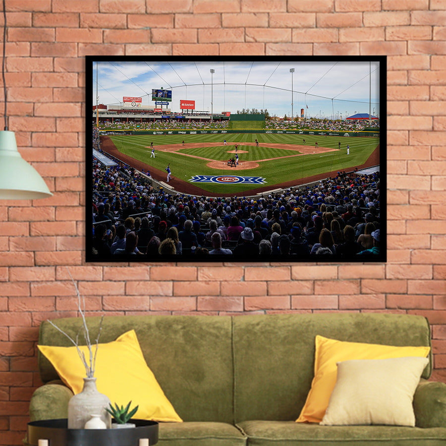 Sloan Park in Mesa, Stadium Canvas, Sport Art, Gift for him, Framed Art Prints Wall Art Decor, Framed Picture