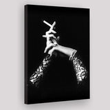 Smoking Hands Black And White Print, Vintage Black Lace Dress Canvas Prints Wall Art Home Decor