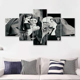 Smoking Nuns Vintage Photo 5 Pieces Canvas Prints Wall Art - Painting Canvas, Multi Panel