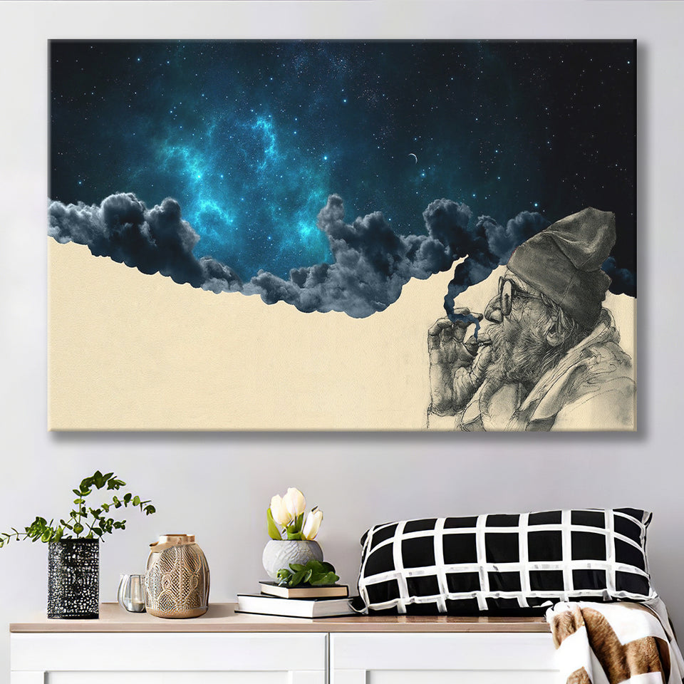 Smoking Out In Space Canvas Prints Wall Art Home Decor