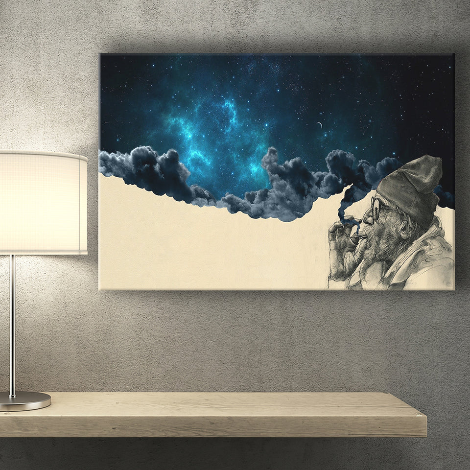 Smoking Out In Space Canvas Prints Wall Art Home Decor
