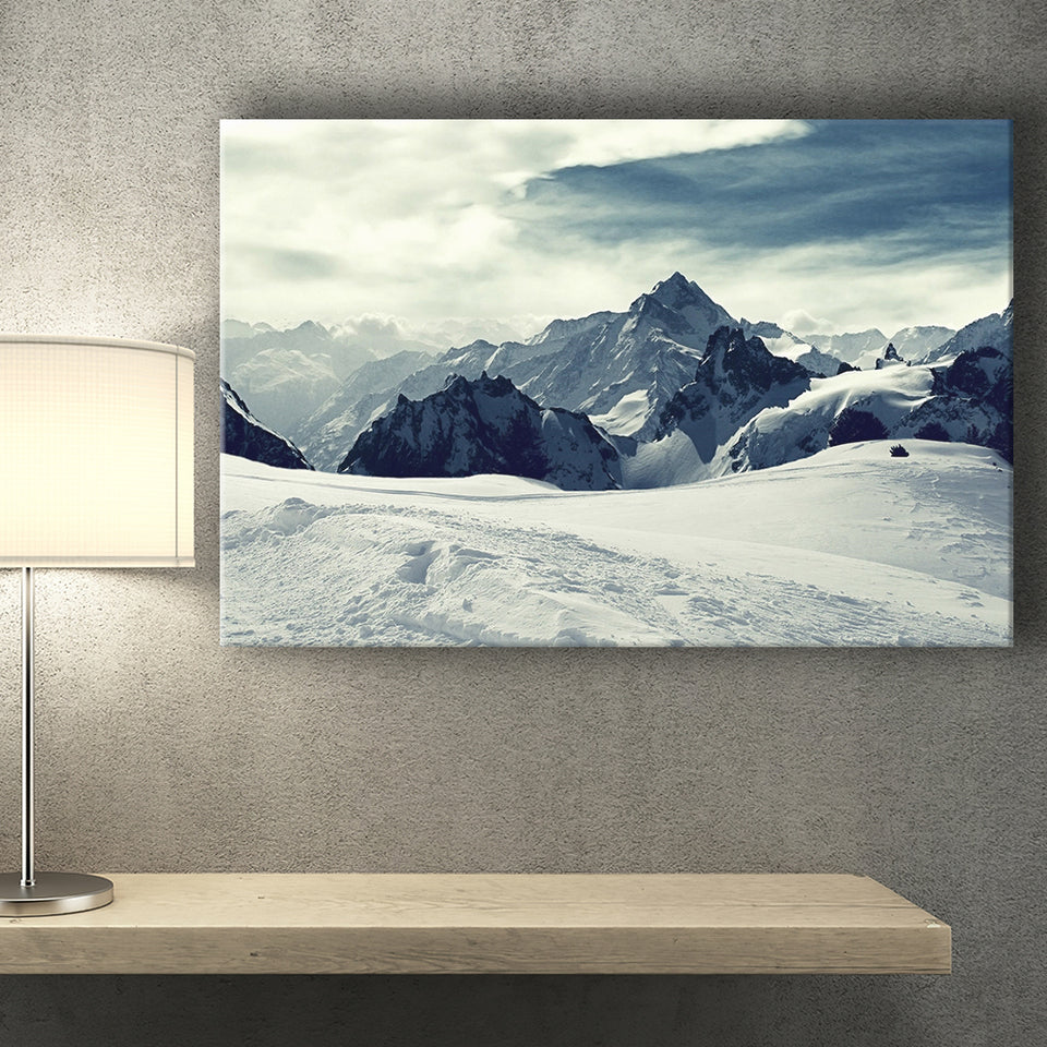 Snow Capped Mountains Canvas Prints Wall Art - Painting Canvas, Art Prints, Wall Decor, Home Decor, Prints for Sale