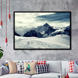 Snow Capped Mountains Framed Art Prints Wall Decor - Painting Art, Black Frame, Home Decor, Prints for Sale