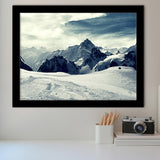 Snow Capped Mountains Framed Art Prints Wall Decor - Painting Art, Black Frame, Home Decor, Prints for Sale