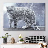 Snow Leopard Playing Canvas Prints Wall Art - Painting Canvas, Wall Decor, Canvas Art, For Sale