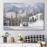 Snow Winter W Big Mountains Canvas Prints Wall Art - Painting Canvas, Home Wall Decor, Painting Prints, For Sale