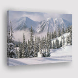 Snow Winter W Big Mountains Canvas Prints Wall Art - Painting Canvas, Home Wall Decor, Painting Prints, For Sale