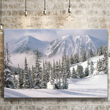 Snow Winter W Big Mountains Canvas Prints Wall Art - Painting Canvas, Home Wall Decor, Painting Prints, For Sale