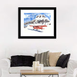 Snow Mountains Framed Wall Art - Framed Prints, Art Prints, Home Decor, Painting Prints