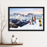 Snowboards Cool Framed Canvas Prints Wall Art Decor - Paiting Canvas, Art Prints, Floating Frame