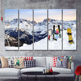 Snowboards Cool 5 Piece B Canvas Prints Wall Art Decor - Painting Canvas, Multi Panels