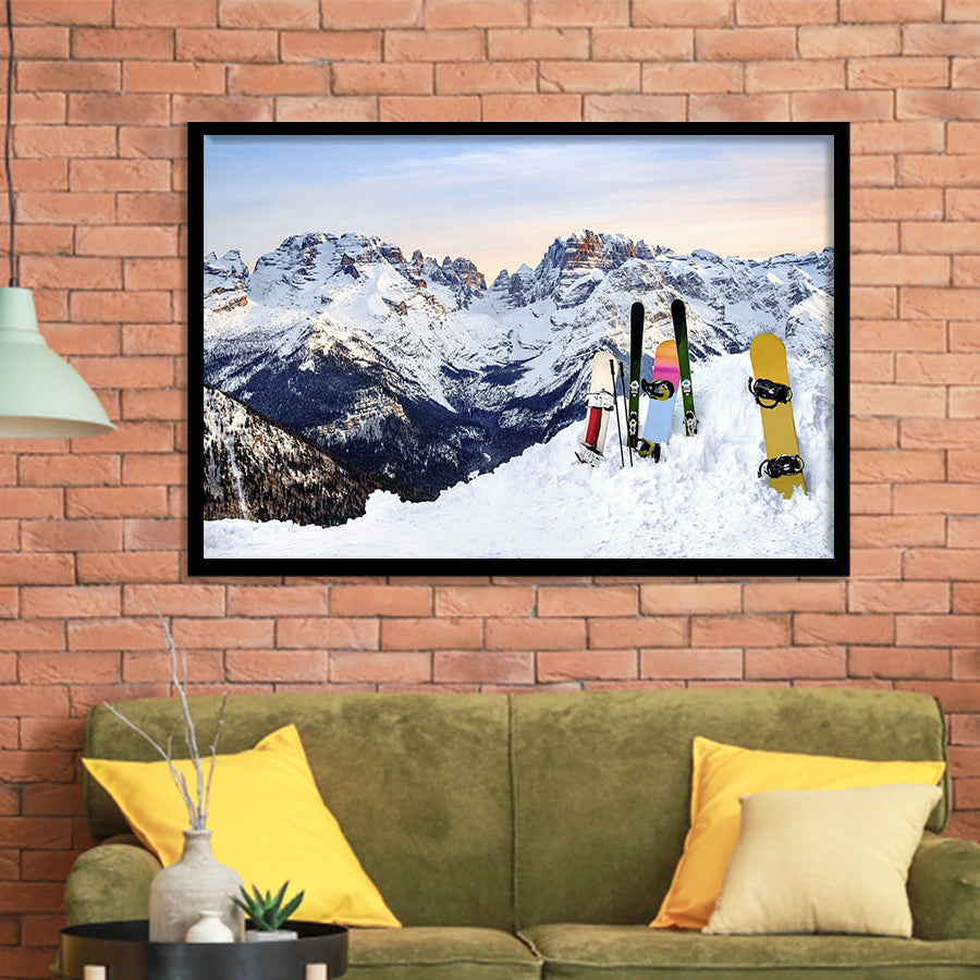 Snowboards Cool Framed Art Prints Wall Decor - Painting Prints, Framed Picture, Home Decor