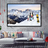 Snowboards Cool Framed Canvas Prints Wall Art Decor - Paiting Canvas, Art Prints, Floating Frame