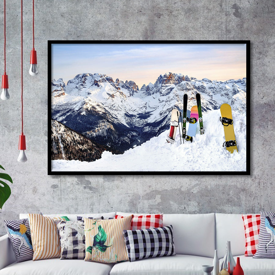 Snowboards Cool Framed Art Prints Wall Decor - Painting Prints, Framed Picture, Home Decor