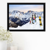 Snowboards Cool Framed Canvas Prints Wall Art Decor - Paiting Canvas, Art Prints, Floating Frame