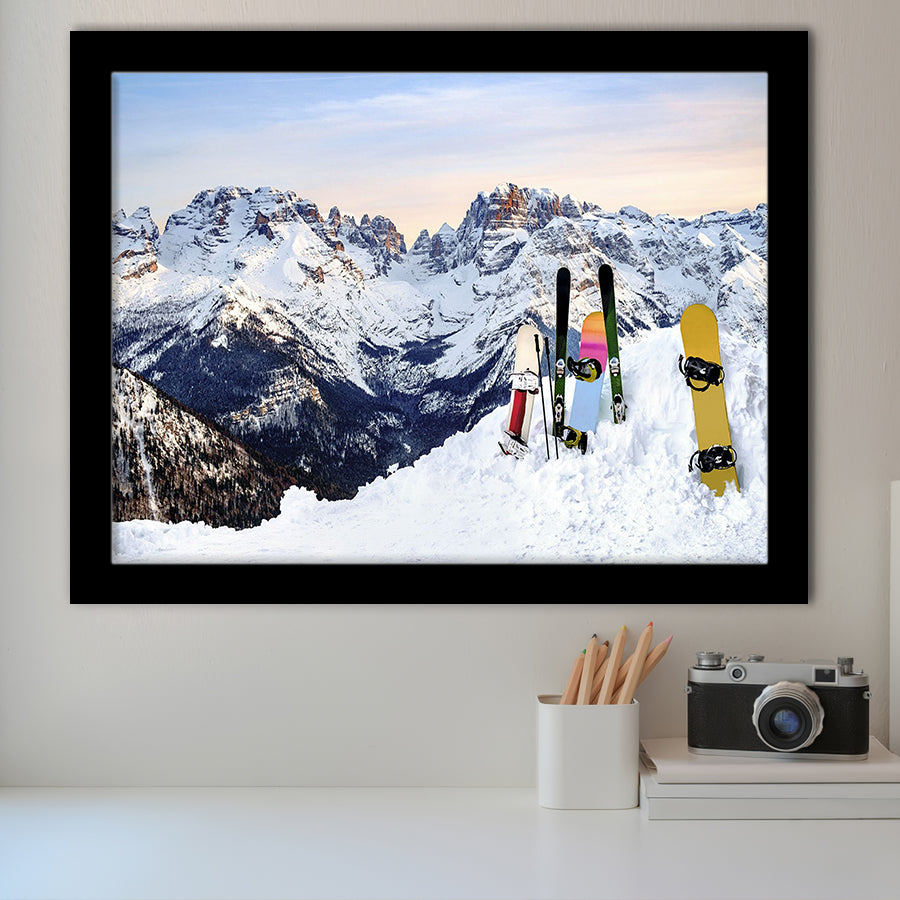 Snowboards Cool Framed Art Prints Wall Decor - Painting Prints, Framed Picture, Home Decor