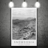 Snowdonia National Park Travel Art Black And White Decor Canvas Prints Wall Art Home Decor