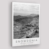 Snowdonia National Park Travel Art Black And White Decor Canvas Prints Wall Art Home Decor