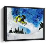Snowmobiles Framed Canvas Prints Wall Art Decor - Painting Canvas, Framed Picture, Home Decor