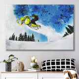 Snowmobiles Canvas Prints Wall Art Decor - Painting Canvas, Art Print, Home Decor, Ready to Hang