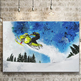 Snowmobiles Canvas Prints Wall Art Decor - Painting Canvas, Art Print, Home Decor, Ready to Hang