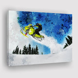 Snowmobiles Canvas Prints Wall Art Decor - Painting Canvas, Art Print, Home Decor, Ready to Hang