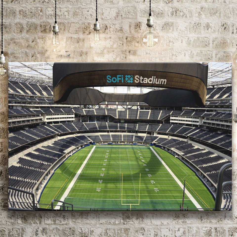 SoFi Stadium Wall Art American Football Stadium Canvas Prints,Sport Stadium Art Prints, Fan Gift, Wall Decor