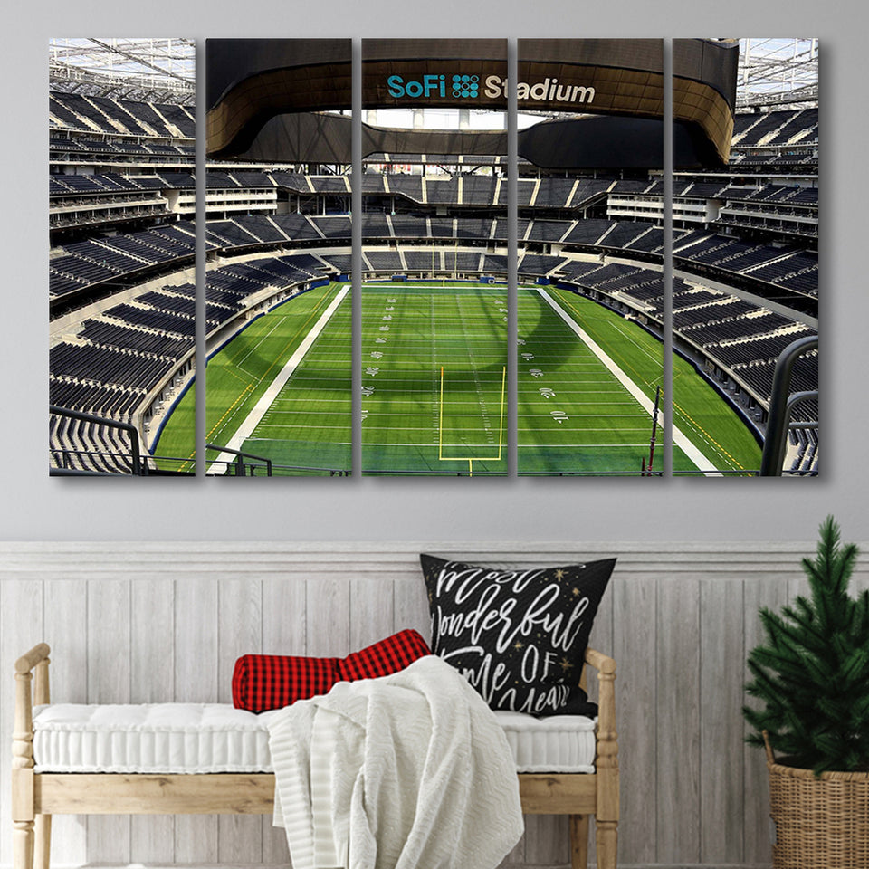 SoFi Stadium Wall Art American Football Stadium Canvas Prints,Multi Panels B,Sport Stadium Art Prints, Fan Gift