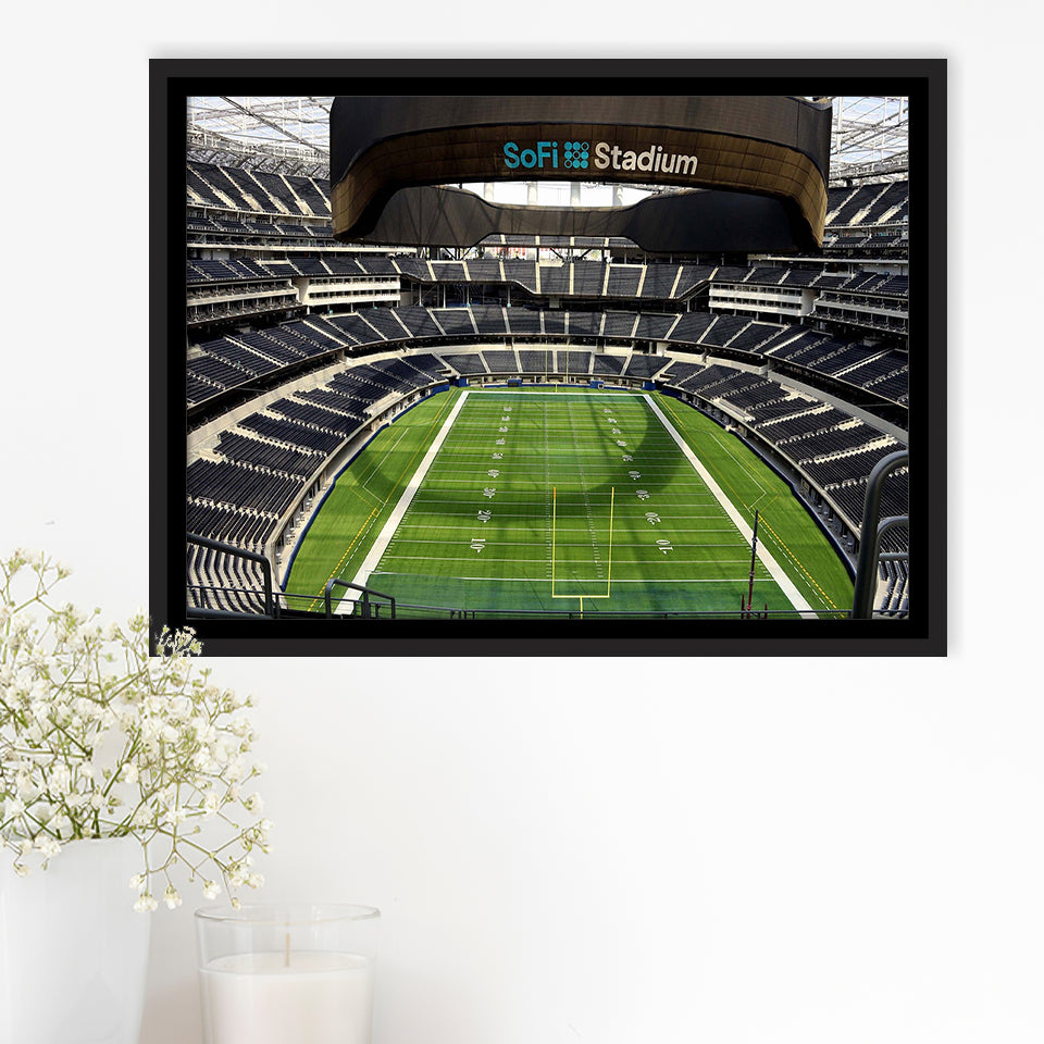 SoFi Stadium Wall Art American Football Stadium Framed Canvas Prints,Sport Stadium Art Prints, Fan Gift