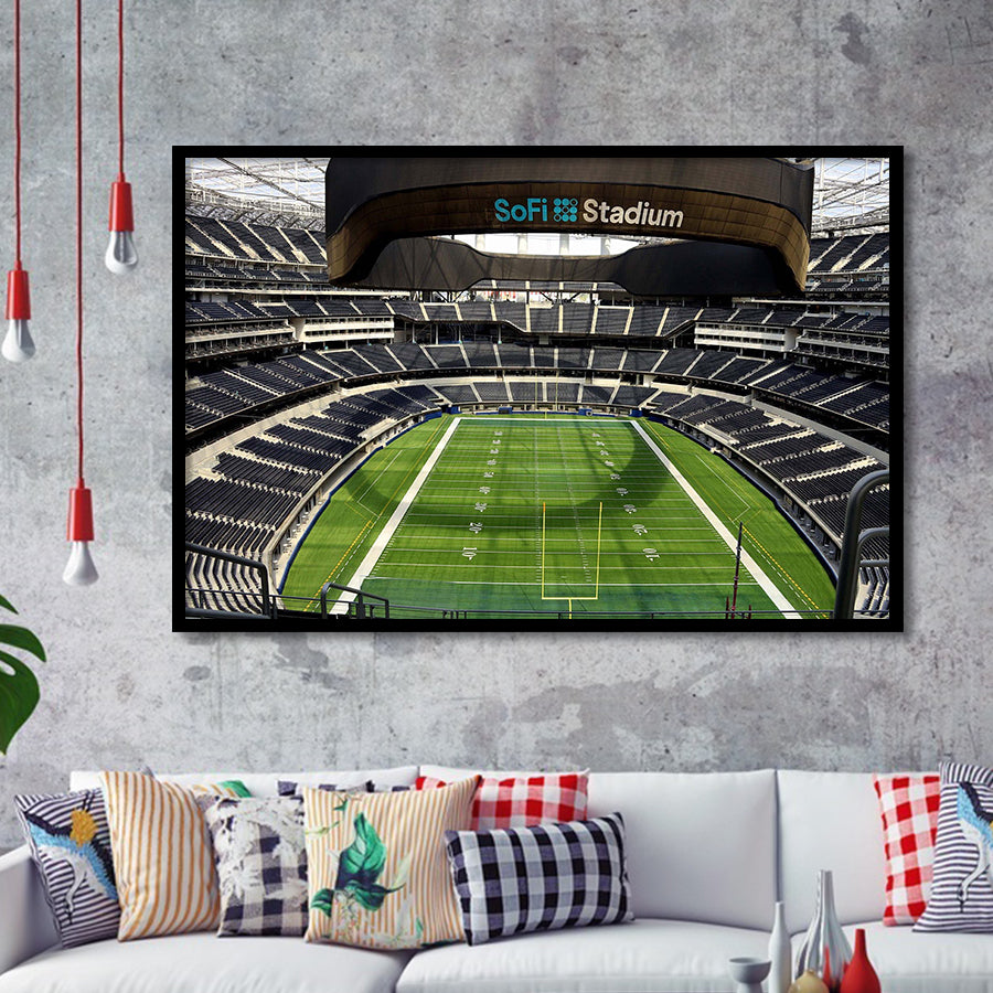 SoFi Stadium Wall Art American Football Stadium Art Prints,Sport Stadium Art Prints, Fan Gift, Wall Decor