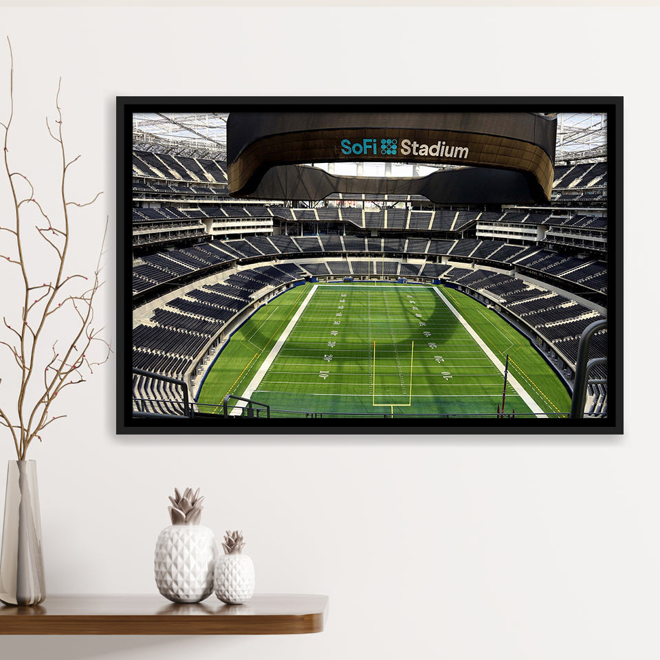 SoFi Stadium Wall Art American Football Stadium Framed Canvas Prints,Sport Stadium Art Prints, Fan Gift