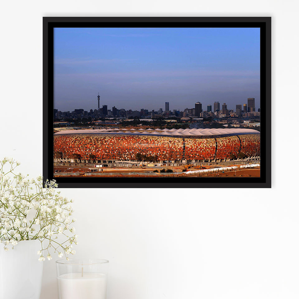 Soccer City South Africa, Stadium Canvas, Sport Art, Gift for him,100 Framed Canvas Prints Wall Art Decor, Framed Picture