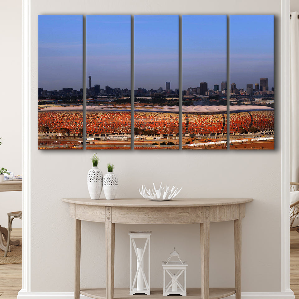 Soccer City South Africa, Stadium Canvas, Sport Art, Gift for him,100 Multi Panels B, Canvas Prints Wall Art Decor