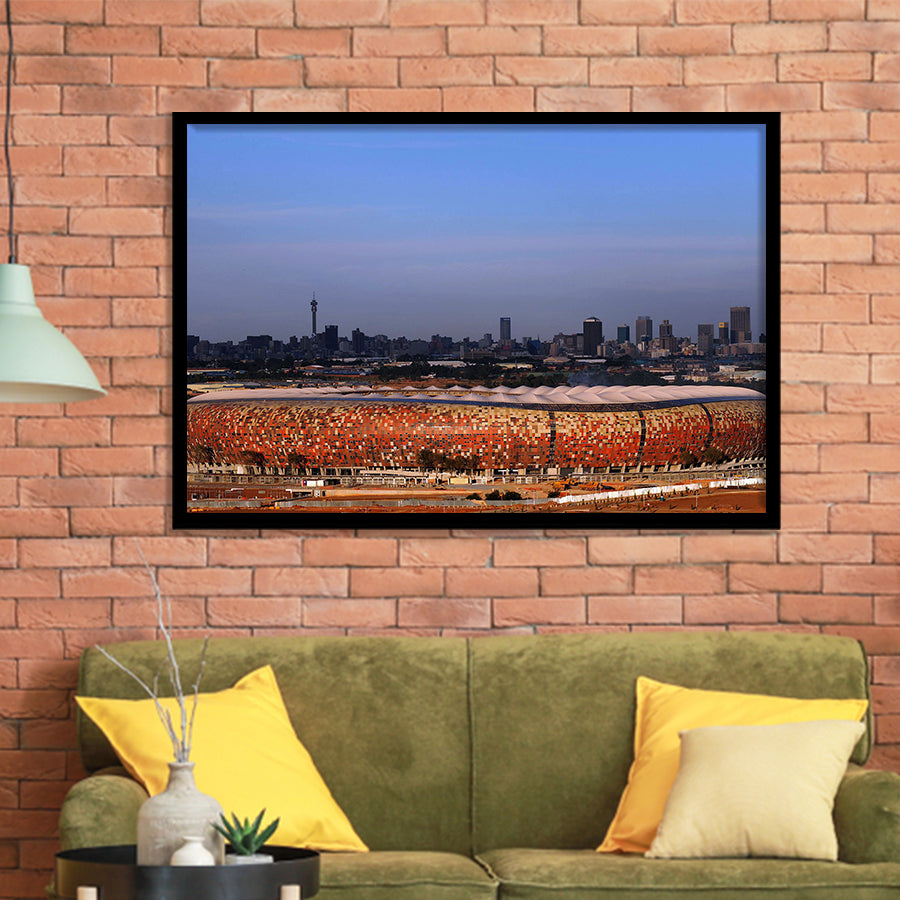 Soccer City South Africa, Stadium Canvas, Sport Art, Gift for him,100 Framed Art Prints Wall Art Decor, Framed Picture