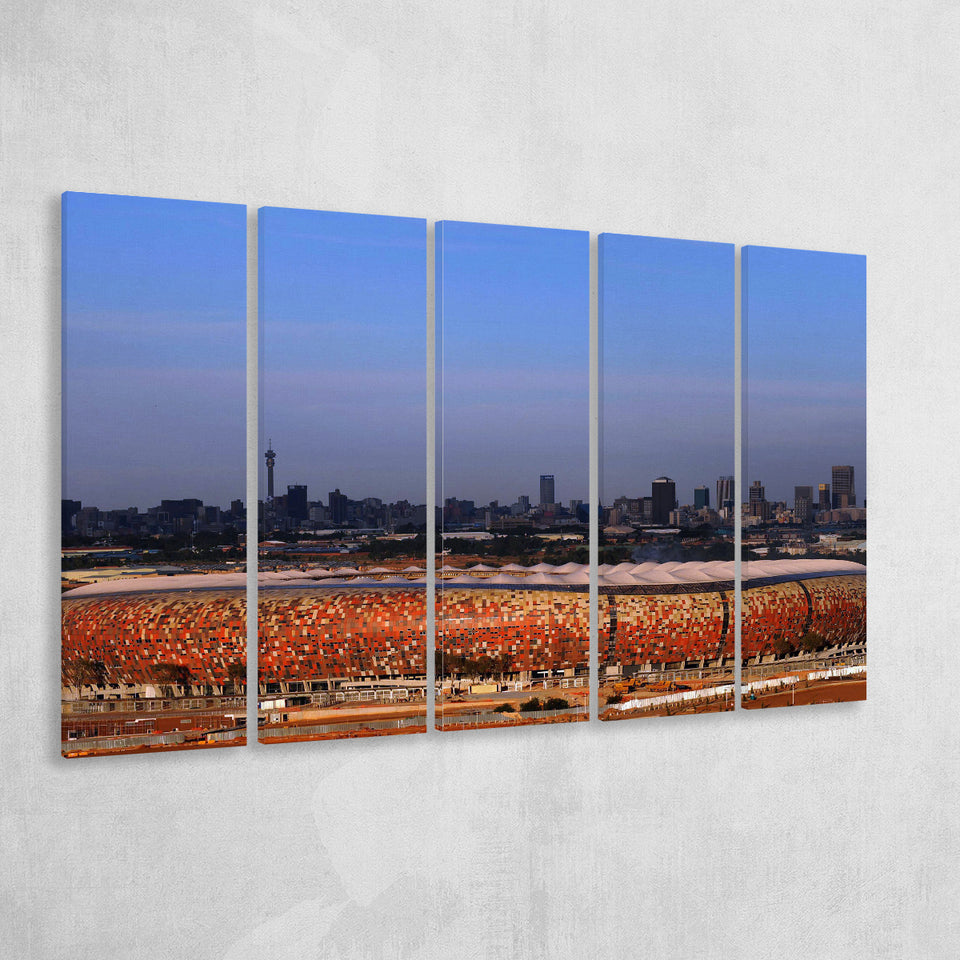 Soccer City South Africa, Stadium Canvas, Sport Art, Gift for him,100 Multi Panels B, Canvas Prints Wall Art Decor
