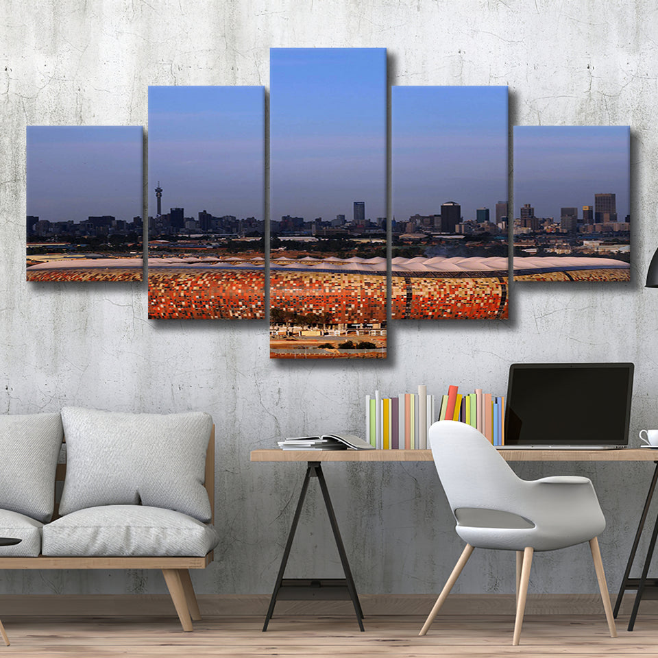 Soccer City South Africa, Stadium Canvas, Sport Art, Large Canvas,V1 Multi Panels, Canvas Prints Wall Art Decor