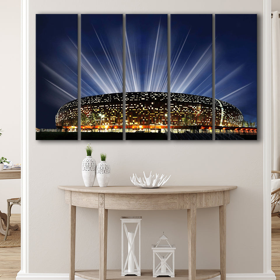 Soccer City South Africa, Stadium Canvas, Sport Art, Gift for him, Multi Panels B, Canvas Prints Wall Art Decor